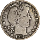 1912-S Barber Half Dollar
