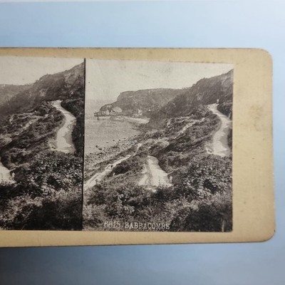 Babbacombe Stereoview C1880 Standard Devon Coastal Path Panorama