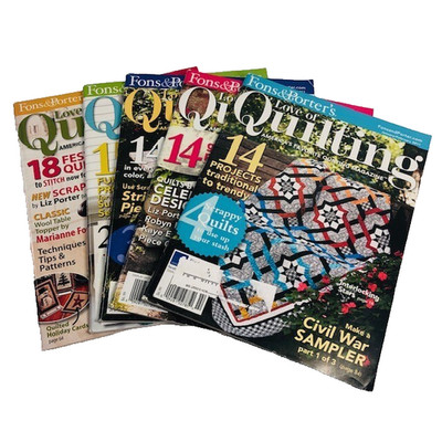 5 lot Fons & Porter Love of Quilting 2011 Jan/Feb Mar/Apr May/Jun Jul/Aug Nov/Dc