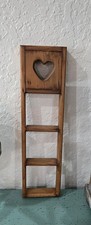 Handmade Small Wooden Trinket Wall Display Shelf Heart Cut Out Cottagecore