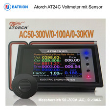 AC Display Atorch AT24C 100A  2,4" Digital Voltmeter mit Sensor