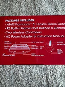 Atari Flashback 5 Classic Game Collector's Edtn Black Red Console New 92 Games