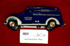 ERTL 1938 Weil McLain Boiler GMC Panel Truck Coin Bank Blue Silver 1:30 No. 38