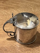 Georgian Drum Mustard Pot Sterling Silver 96g