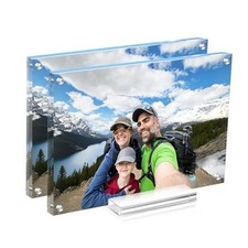Acrylic Picture Frame 5x7 Inch 2 Pack, Clear Magnetic Frames, 5x7 in-2 pack