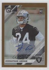 2019 Panini Donruss Optic Rookies Bronze Prizm Johnathan Abram #111 Auto uk2