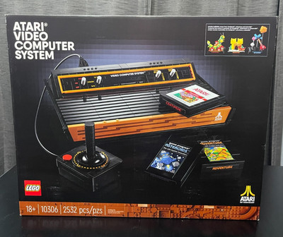 LEGO Icons Atari 2600 Retro Video Game Console Cartridge Joystick Set 10306