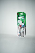 GUM Folding Travel Toothbrush Soft Bristles, Compact Tri-Fold Blue/Red NWT