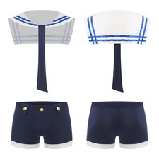 Adult Men Male Cosplay Sailor Costume Christmas Anniversary Couple Games Party
