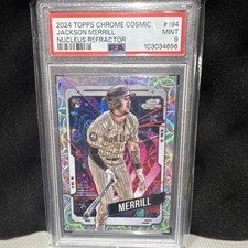 2024 Topps Cosmic Chrome Jackson Merrill Nucleus Refractor #194 PSA Mint 9