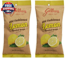 Old Fashioned Candy Flavored Sanded Lemon Drops Pack of 2 4.5 Oz. Bag Lemon