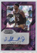 2021-22 Panini Prizm Draft Picks Purple Ice 3/29 DJ Stewart Jr #SS-DJS Auto 3s8