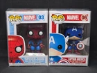 Funko Pop! Marvel Spider Man #03 & Captain America #06 NEW