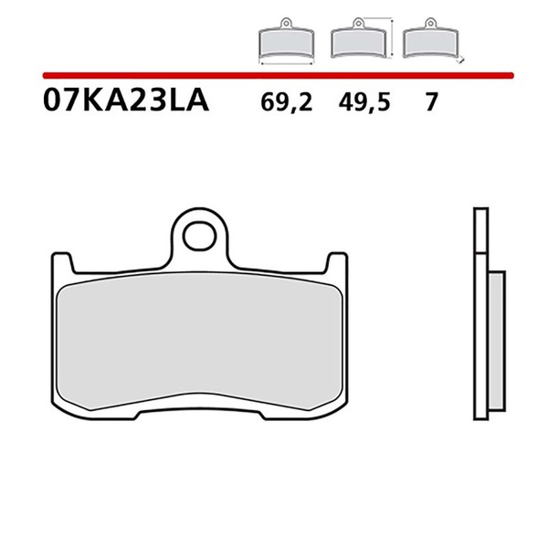 Brembo VORDERRADBREMSBELAGE-KIT Fur Kawasaki Z900 Abs A2 20-22-COD. 07KA23LA-image