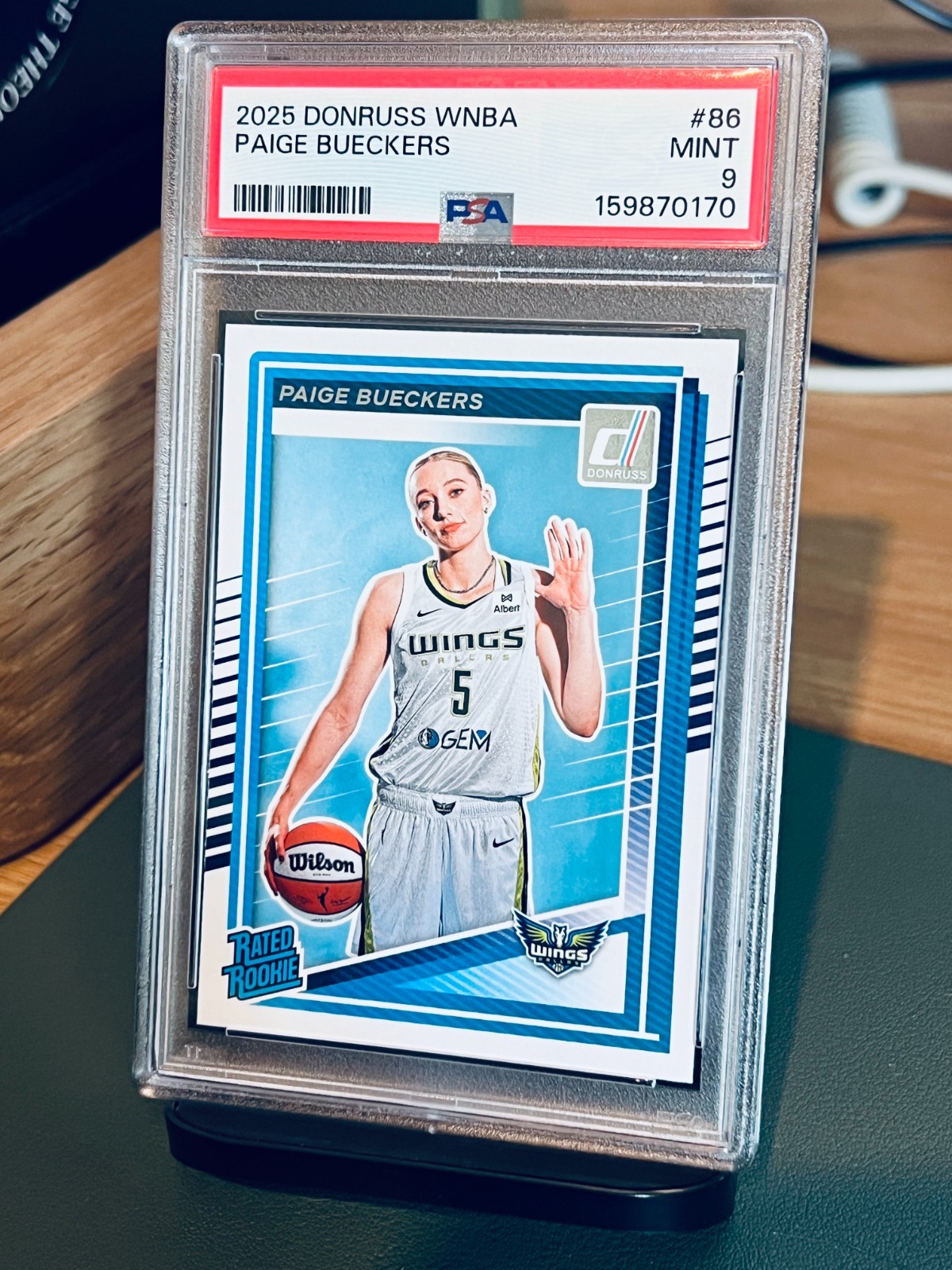2025 Panini Donruss WNBA - Rated Rookie Paige Bueckers #86 (RC) PSA 9 view 1