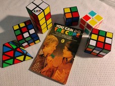 Rubik's Cube Puzzles Lot of 6 And Book You Can Do The Cube