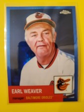 2022 Topps Chrome Platinum Blue Prism Refractors #311 Earl Weaver - Orioles