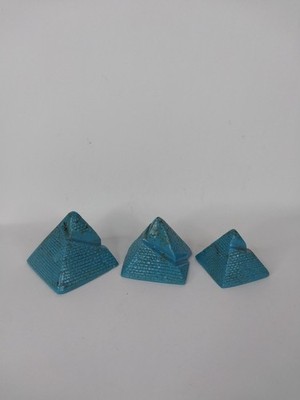 Ancient Egyptian 3 Pyramid Sphinx Giza Blue Stone Decorative Art Craft
