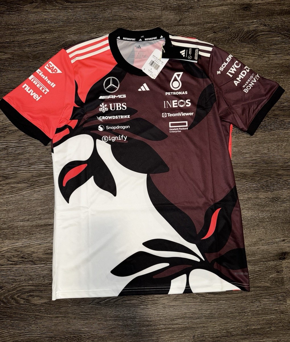 AMG MERCEDES F1 ADIDAS Mens Size L Miami Edition GP 2025 T-Shirt
