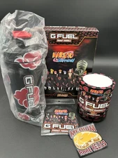 G Fuel Naruto Akatsuki Blood Collector's Box Tub 24oz Metal Shaker Cup + Sticker