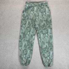 All In Motion Green Girls Size 14 XL Camo Fleece Drawstring Jogger Sweatpants