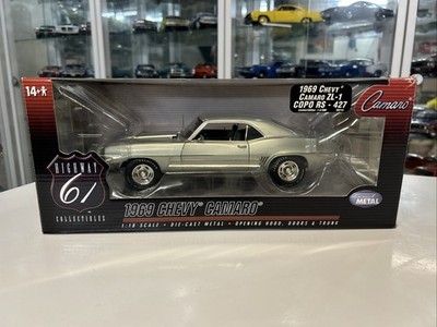 1:18 Highway61 Chevrolet Camaro ZL-1 COPO RS - 427 Coupe 1969 silver metallic