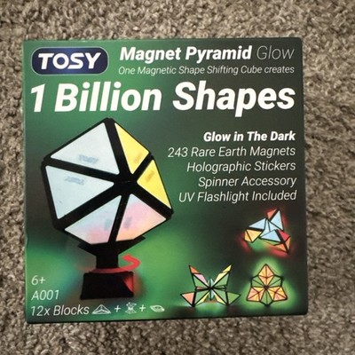 TOSY Magnet Pyramid Glow - 1 Cube Transforms into 1 Billion Shapes, 