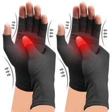 2 Pairs Arthritis Compression Gloves, for Arthritis, Rheumatoid, Osteoarthrit...