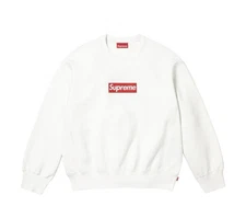 Supreme Box Logo Washed Crewneck BOGO Sweatshirt White Size Small Rare Box Logo