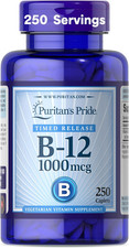 Timed Release Vitamin B-12 1000Mcg, Vegetarian Dietary Supplement for Energy ...
