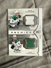 2020-21 Upper Deck Premier Dual Jersey John Klingberg Miro Heiskanen /99  $11.7