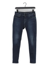 Replay Women's Jeans W 29 in Blue Cotton with Elastane, Polyester Skinny