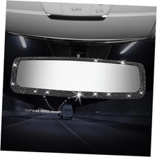 Bling Rhinestone Car Rearview Mirror - Car Accessories Crystal Diamond Black
