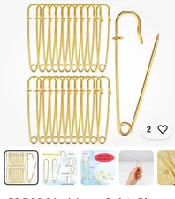 30 PCS 3 Inch Large Safety Pins Large Safety Pins Large Safety Pins Heavy Duty 