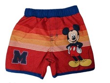 Mickey Mouse Swim Trunks 18mo Shorts Boy Red Blue NEW
