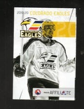Colorado Eagles 2019-20 Hockey Pocket Schedule Bud Light AHL