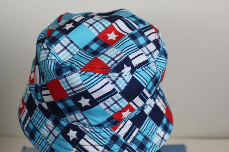 Sombrero para el sol Jumping Beans patriótico a cuadros para niños talla 2-4T Foto 2 de 3