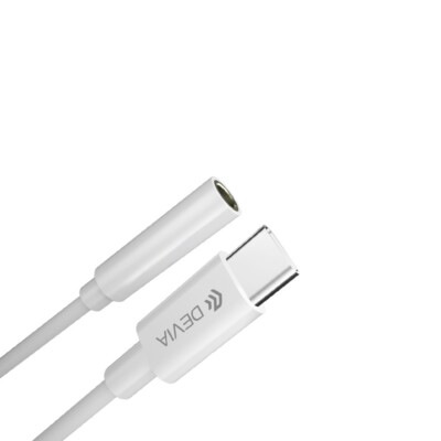 Devia Adapter Smart USB-C - Klinke 3,5mm unterstützt Anrufe und Musikwiedergabe