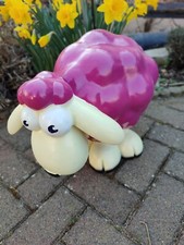 Schaf Deko Figur Pink 46x34cm Garten Deko Figur Design Dekoration Skulptur