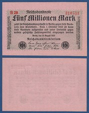 5 Millionen Mark 1923  KASSENFRISCH Ro.104 b