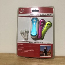 New GPX R1007 - Portable FM-Scan Radio w/ Interchangeable Faceplates Earbuds