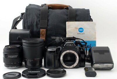 MINOLTA α 3 Xi  with SIGMA 28-70mm  Tamron  28-200mm   Flash   Bag  Japan 635577