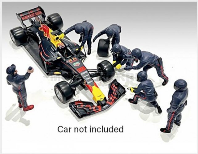 AMERICAN DIORAMA 38390 FIGURES - F1 SET 2 2022 - DIORAMA PIT-STOP SET 7 X MECCAN