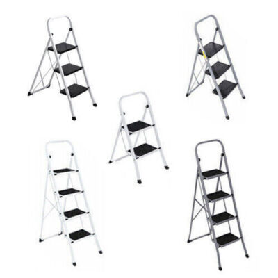 2/3/4  Step Ladder w/Anti-Slip Pedal Convenient Handgrip for Home Daily Use