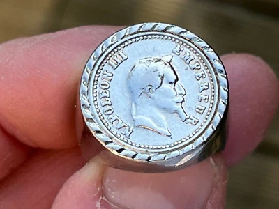 Massive Bijoux de Mode et Hommes, Anneau Münzoptik Napoléon III - Photo 1/3