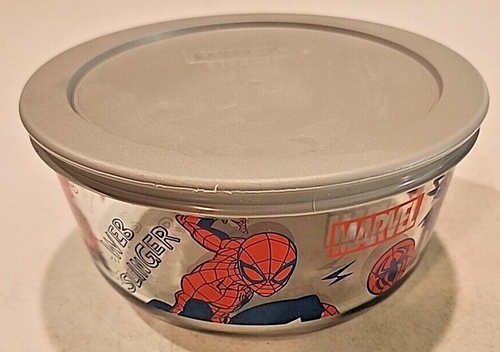 PYREX Marvel Comics Spider-Man Glass Bowl with Lid 4 Cup | eBay