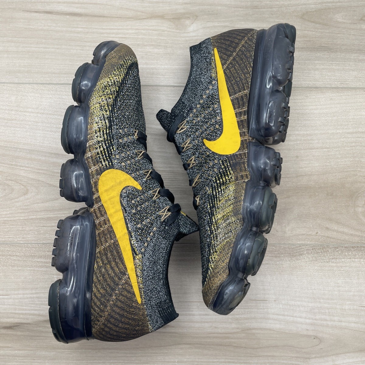 Men\'s Nike Air Vapormax Flyknit Bumblebee Grey Gold Shoes Air VaporMax  main image 2