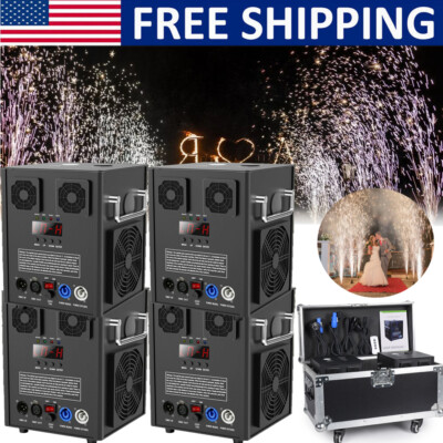 700W Cold Spark Firework Machine DMX Stage Effect Wedding DJ Party &Flight Case