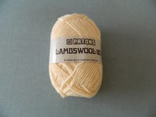 Yarn PATONS LAMBSWOOL 80 Wool Nylon Cream White Craft Hobby Made Australia