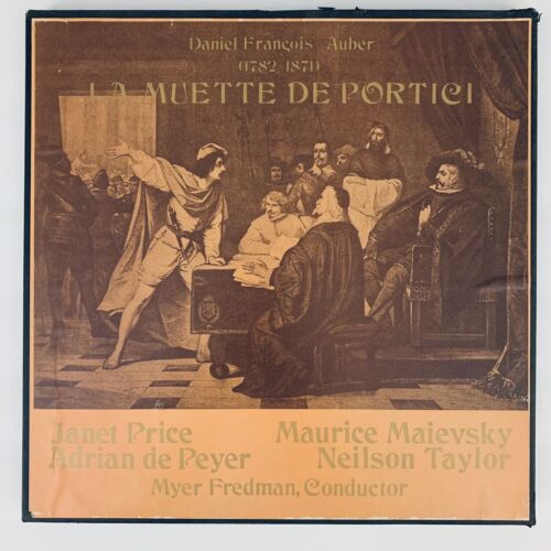 Auber La Muette De Portici Opera Classical Music 3 LP Box Set 12" Chant vocal - Photo 1/9